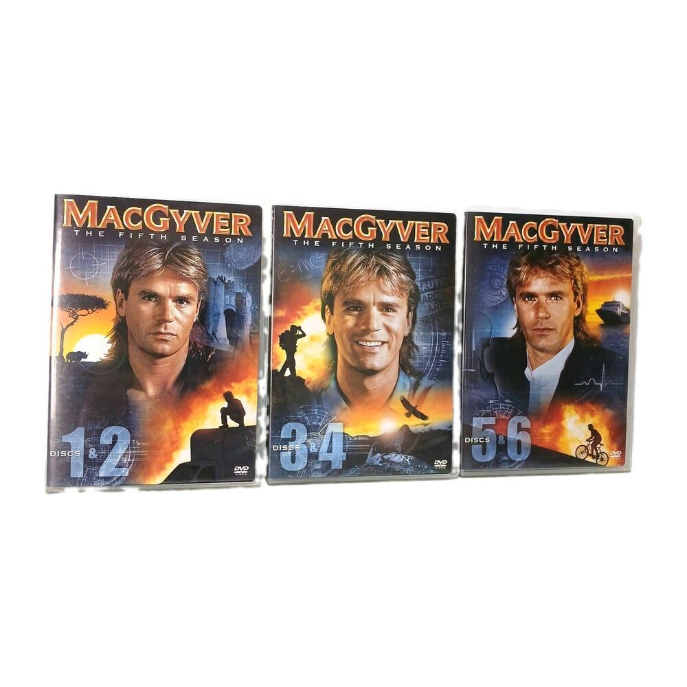 MacGyver the Fifth Season Complete, 6 DVD's in 3 cases,  1989 Paramount